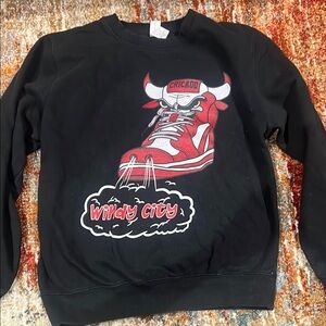 Black and Red Graphic Sweatshirt
